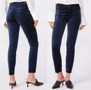 PAIGE Dark Blue Velvet Pants